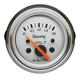 Voltímetro Instrumentação Painel Coluna 8 16v Cinza 52mm