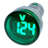 Voltimetro Led Digital Sinaleiro 22mm 50 500v Verde Pl sv