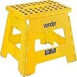 Vonder Banqueta Plástica Dobrável- AMARELA- 22D X 35W X 28H Cm
