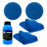 Vonixx Kit Acessórios Limpeza Automotivo Aplicador Flanela Aditivo
