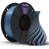 Voolt3d Duo Color Pla Cor Alumínio E Azul Filamento Impressão 3d