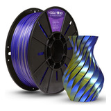 Voolt3d Filamento Impressão 3d 1kg X 1 75mm Cor Azul Safira E Dourado