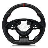 Voonke Volante De Fibra De Carbono Real Para Chevrolet Corvette C7 2014-2019 Volante De Couro Perfurado Em Forma De D Nappa Com Fundo Plano