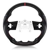 Voonke Volante Em Fibra De Carbono Real Para Jeep Wrangler Jl/jlu/jt 2018-2023 Em Formato De D Com Costura Em Couro Nappa Perfurado E Fundo Plano Para Jeep Wrangler 2018-2023