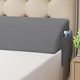 Voryerw Headboard Pillow Queen Size, Bed Wedge Pillow For Headboard, Wedge Pillow For Sleeping, Bed Gap Filler (0-10