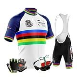 VOXCAUTQ Camisa De Ciclismo Masculina Shorts De Ciclismo Roupas De Ciclismo Mtb Jersey Masculino Kit De Ciclismo Babadores De Ciclismo 6 5X Large