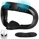 VR Facial Interface And Foam Replacement Set For Oculus Meta Quest 2 Removable Facial Interface Frame Foam Face Covers Replacement Anti Leakage Nose Pad Lens Cover