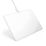 Vssoplor Trackpad, Touchpad De Alta Precisão Para Pc, Mouse Trackpad Ultrafino Portátil De Alumínio Com Fio Usb Com Navegação Multitoque Para Laptop Windows 7/10, Notebook, Desktop, Branco, Prata