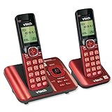 VTech Sistema De Atender Telefone CS6529 26 DECT 6 0 Com Identificador De Chamada Espera De Chamadas 2 Aparelhos Sem Fio Vermelho