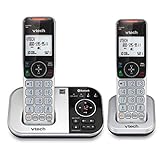 VTECH Telefone Sem Fio VS112 2 DECT 6 0 Bluetooth 2 Para Casa Com Atendedores Bloqueio De Chamadas Identificador De Chamadas Interfone E Conexão à Célula Prata E Preto 