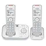 VTech Telefone Sem Fio VS112 27 DECT 6 0 Bluetooth 2 Para Casa Com Atendedores Bloqueio De Chamadas Identificador De Chamadas Interfone E Conexão à Célula Prata E Branco 