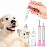 VVHOMIFE Kit Completo De Mamilos Milagrosos Para Gatinhos 2 Frascos Conta Gotas De 5 Ml 4 Bicos 2 Tamanhos Copo De Medição De 50 Ml Escova De Limpeza E Guia De Alimentação 5 Ml Rosa 