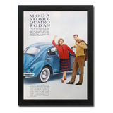 Vw Fusca 1200 Quadro Com Matéria Antiga Original Revista