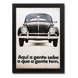 Vw Fusca 1200 Quadro Com Propaganda Antiga Original Ref 2