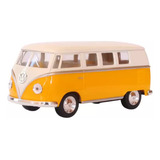 Vw Kombi Nacional Metal 1962 Kinsmart 1:32 Amarelo E Bege