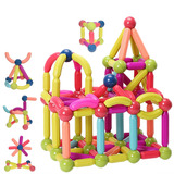 Vxn Conjunto De Blocos De Construção De Brinquedo De Haste Magné Quantidade De Peças 64