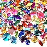 VYNYJOAN 300 Peças De Costura Em Strass Formas Mistas Pedras De Costura Com Furos Para Costura Artesanato Decoração Multicoloridas 