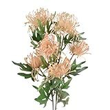 VYNYJOAN Flores Artificiais Para Mãe De 41 Cm Crisântemo De Primavera 2 Peças De Flores Artificiais De Mãe De Aranha