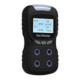 Vzmcov Detector De Gás Recarregável Portátil 4 Em 1 Clipe De Gás Com 4 Gás Testador Analisador Luz De Choque Detector De 2 Anos