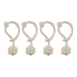 W Cortina De Janela De Casa Prender Braçadeira 4pcs Beige