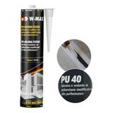 W rth Bisnaga Selante Pu 40 Alta Resistência Multiuso Vedação Poliuretano Cor Preto 360 G