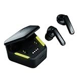 WAAW By ALOK ENERGY 100EBG   Fone De Ouvido Bluetooth  TWS  Intra Auricular Com Modo Gamer E Resistente à Água IPX4  Preto E Verde  P  M  G