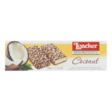 Wafer Recheio Creme De Coco Cobertura Chocolate Ao Leite E Coco Ralado Loacker Gran Pasticceria Caixa 100g
