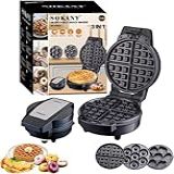 Waffles Maker Máquina De Waffles Donuts Rosquinhas Bolinhos Portátil De Cozinha Para Café Da Manhã E Lanches