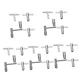 Wakauto 20 Unidades Tecla De Tambor Teclas De Bateria úteis Teclas De Ajuste Chaveiro Chave De Afinação De Bateria Chave De Chave De Tambor Metal Conjunto De Tambores Suprimentos