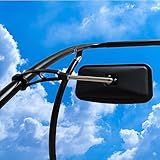 Wakeboard Tower Mirror Black Big Tournament Boat Mirror 17 X 13 Polegadas Sem ângulo 360 Ajustável Tubo Superior Bimini Braçadeira 6 3 Cm Marine Convexo Wide Rear View Mirror Knee Board Wake Surfing