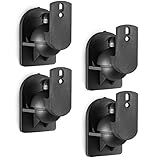 WALI Suportes De Parede Para Alto Falantes Suportes De Montagem Em Parede Para Alto Falantes Suportes De Alto Falante Com Som Surround E Suportam Até 3 5 Kg SWM402 Pacote Com 4 Preto
