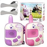 Walkie Talkie Infantil- Kit Com 2 Rádios Comunicadores- Design De Unicórnio- Rosa E Roxo