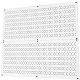 Wall Control Pegboard Rack Para Armazenamento E Organização De Ferramentas Para Casa E Garagem- Pacote De Placa De Metal Branco - Dois Painéis De Placa De Pino De Aço Branco De 81 X 40 Cm