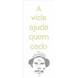 Wall Stencil 17x42 Frase A Vida Ajuda opa 2451 