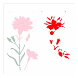 Wall Stencil 30 5x30 5 Flor Cravo opa 2369 