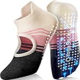 WARMVIN Meias De Pilates Yoga Antiderrapantes Com Aderência Para Mulheres Meias Elegantes Para Barra Balé E Treino Tamanho 34 39 3 Rosa 5 9