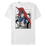 Warner Bros Camiseta Masculina De Manga Curta Superman Fight Branco 5X Large Big Tall