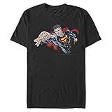 Warner Bros Camiseta Masculina De Manga Curta Superman Up And Away Preto 4X Large Big Tall