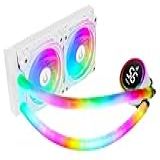 Water Cooler Branco 240mm Rise Mode Aura Ice Argb