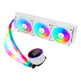 Water Cooler Branco 360mm Rise Mode Aura Ice Argb