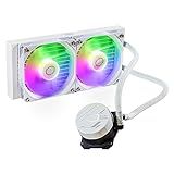 Water Cooler Cooler Master MasterLiquid 240L Core ARGB Intel LGA 1700 1200 E AMD AM5 AM4 Branco MLW D24M A18PZ RW