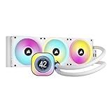 Water Cooler CORSAIR ICUE LINK H150i LCD Fans QX120 RGB 360mm AIO White   CW 9061010 WW