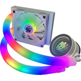 Water Cooler Fan Gamer Lumini Eg 1220 Branco Evolut 120mm Mangueira Com Led Rgb Compatível Gabinete Amd Intel