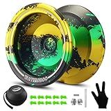 WATIEOBOO Yoyo Professional Yoyo Responsivo Ao Metal Para Crianças Iniciantes Yoyo Sem Resposta Para Adultos Jogadores Intermediários Avançados Com Luva E 10 Cordas Yoyos De Reposição Modelo Wa 01