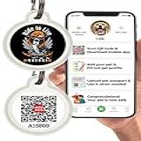 WAUDOG Etiquetas Personalizadas Para Cães Silenciosas Personalizadas Para Animais De Estimação Etiquetas De Identificação QR Code Para Cães E Gatos Etiqueta Personalizada De Nome De Cachorro Com Impressão Não Gravada Etiqueta De Nome De Filhote Para Coleira De Cachorro Etiquetas De Identificação Para Cães