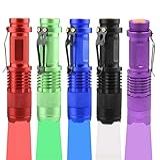 WAYLLSHINE Pacote Com 5 Lanternas Multicoloridas De Modo único Lanterna De Luz Vermelha Lanterna De Luz Azul Lanterna De Luz Verde Lanterna De Luz UV 395 Lanterna De Luz LED Branca