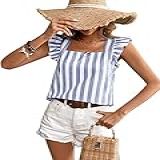 Wdirara Blusa Feminina Listrada