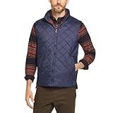 Weatherproof Vintage Colete Masculino Acolchoado Com Diamantes   Jaqueta Leve E Sem Mangas Com Isolamento  Colete Preto Para Homens  Colete Masculino Resistente à água  Para Todas As Estações  Azul