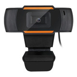 Webcam Brazilpc V5 Hd 720p C microfone Usb Preto laranja