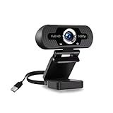 WebCam Full HD 1080p Com Microfone Home Office Videoconferências Cor -Preto- - Premium